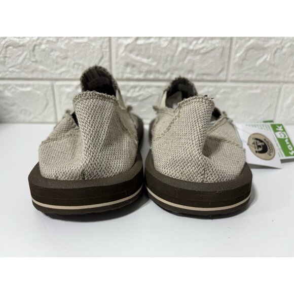 Sanuk SMF1010 Hemp Slip-On Loafer Shoes Natural Beige Men's 6 - Picture 5 of 8